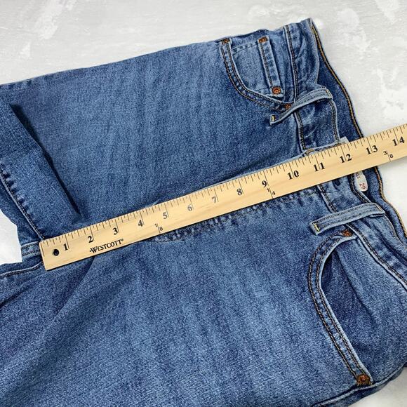 Levis Womens Jeans 29 Ribcage Straight Ankle Medium Wash Button Fly 29x25 EUC - Picture 8 of 11
